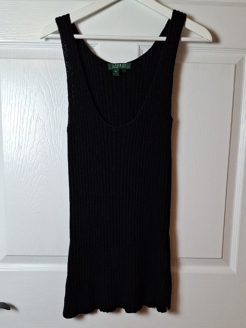 Lauren Ralph Lauren Black Ribbed Tank Top